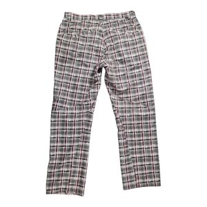 Oakley Men's Plaid Golf Pants  - Black, Gray, and Pink Size 36x33